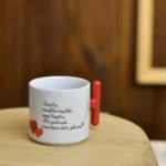 Aşk mektubu temalı yazılı kupa bardak