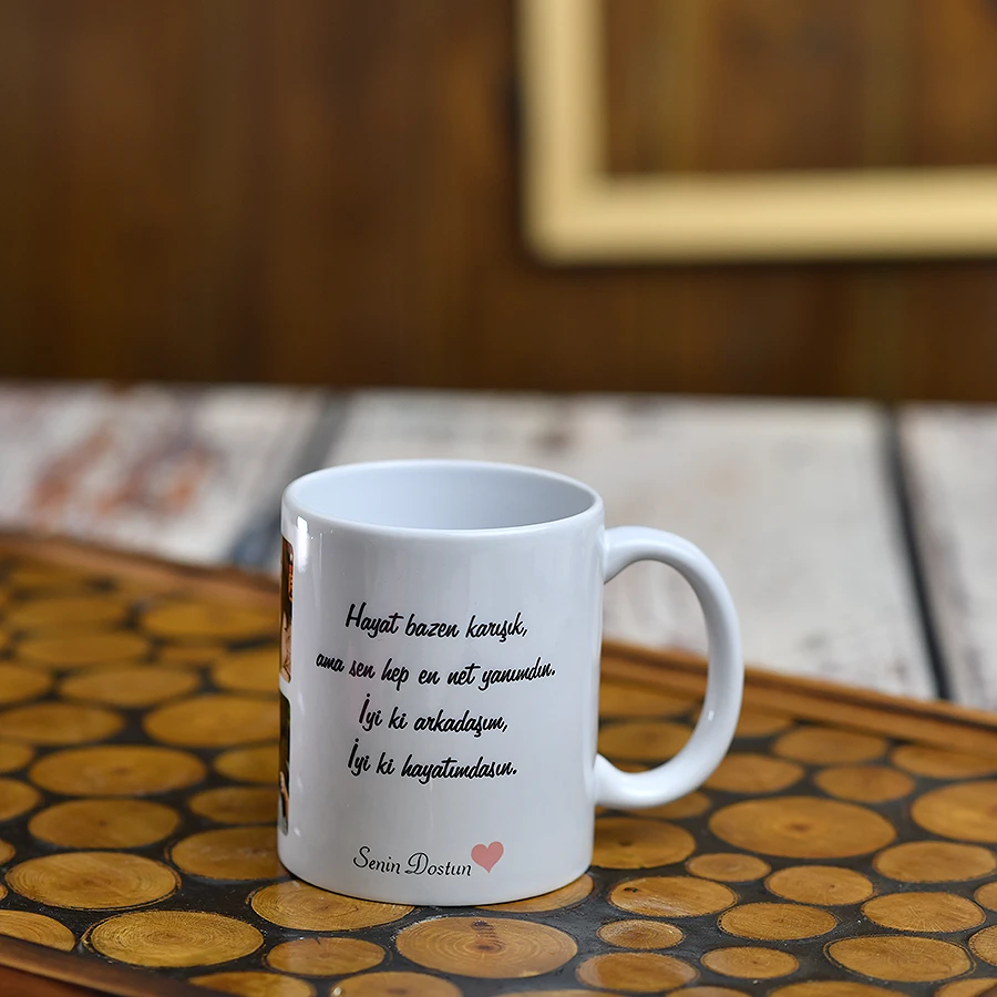 En iyi arkadaşım için fotoğraflı kupa bardak