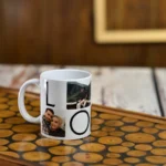 LOVE yazılı kişiye özel fotoğraflı kupa bardak