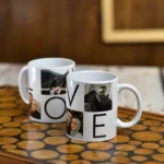 LOVE yazılı kişiye özel fotoğraflı kupa bardak