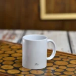 Biz yazılı kara kalem efektli kişiye özel fotoğraflı kupa