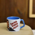 Ya güzel kardeşim yazılı mavi kulplu mizahi kupa